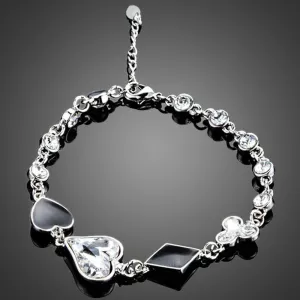 Little Heart Shaped Crystal Bracelet