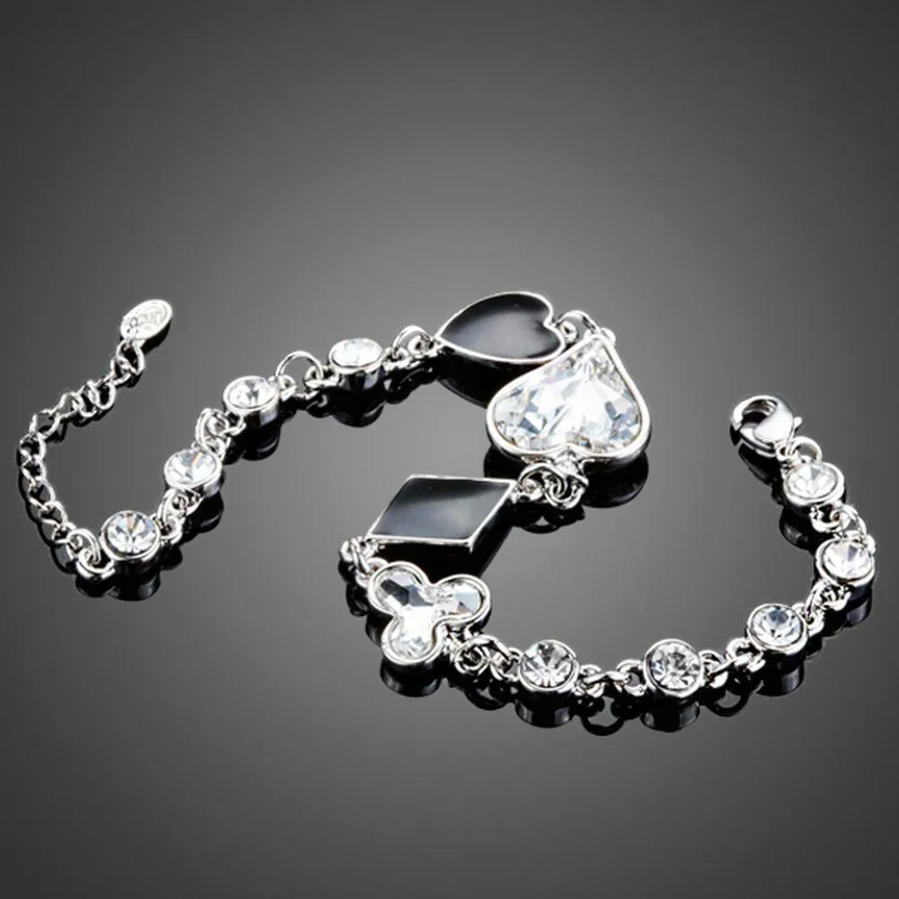 Little Heart Shaped Crystal Bracelet
