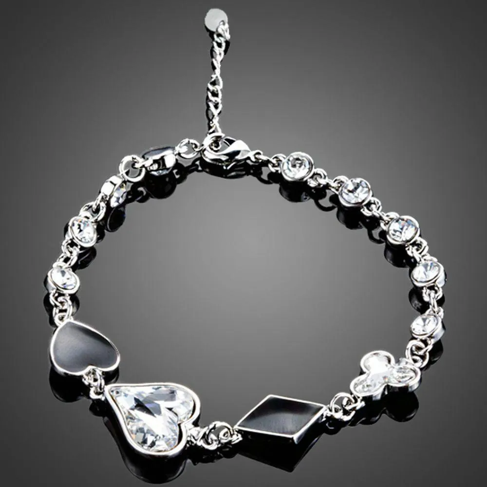 Little Heart Shaped Crystal Bracelet