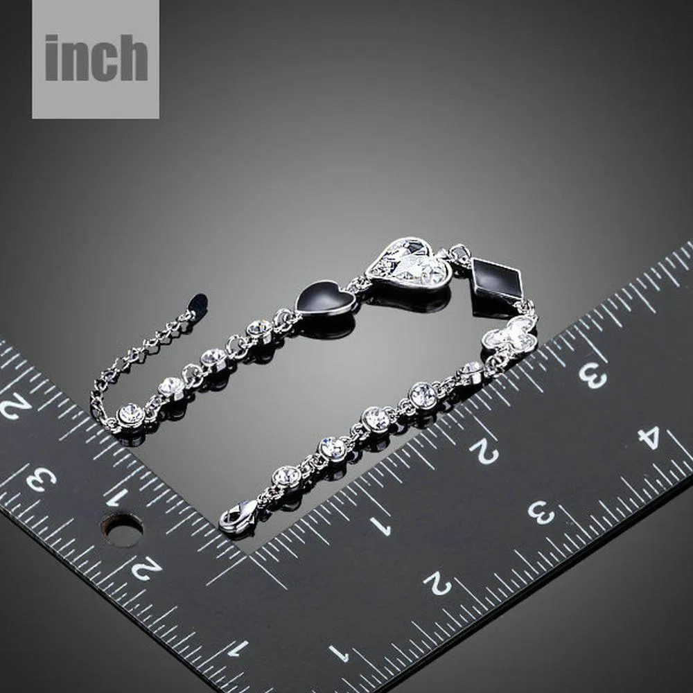 Little Heart Shaped Crystal Bracelet