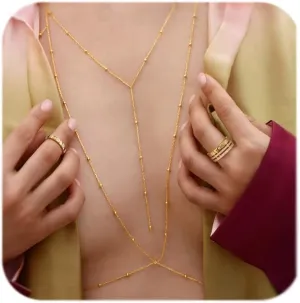 Longita Silver Gold Waist Chain for Women Belly Chain with Belly Rings Layered Stomach Chains Pearl Rhinestone Body Chain Waist Jewelry