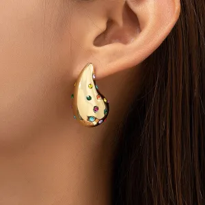 Luxury Brand Crystal Stainless Steel Exquisite Gift Earring
