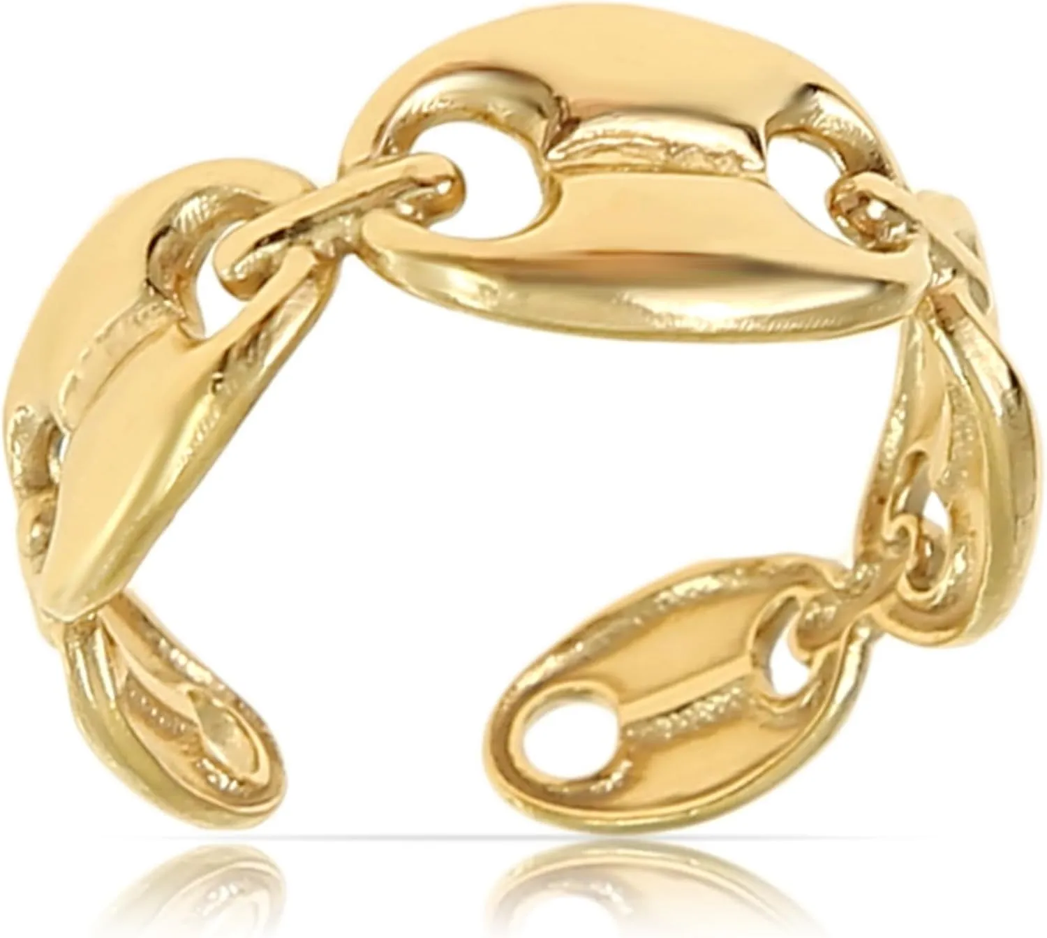 Made by Nami Stainless Steel Gold Adjustable Rings for Women Stackable Chunky Gold Rings for Women