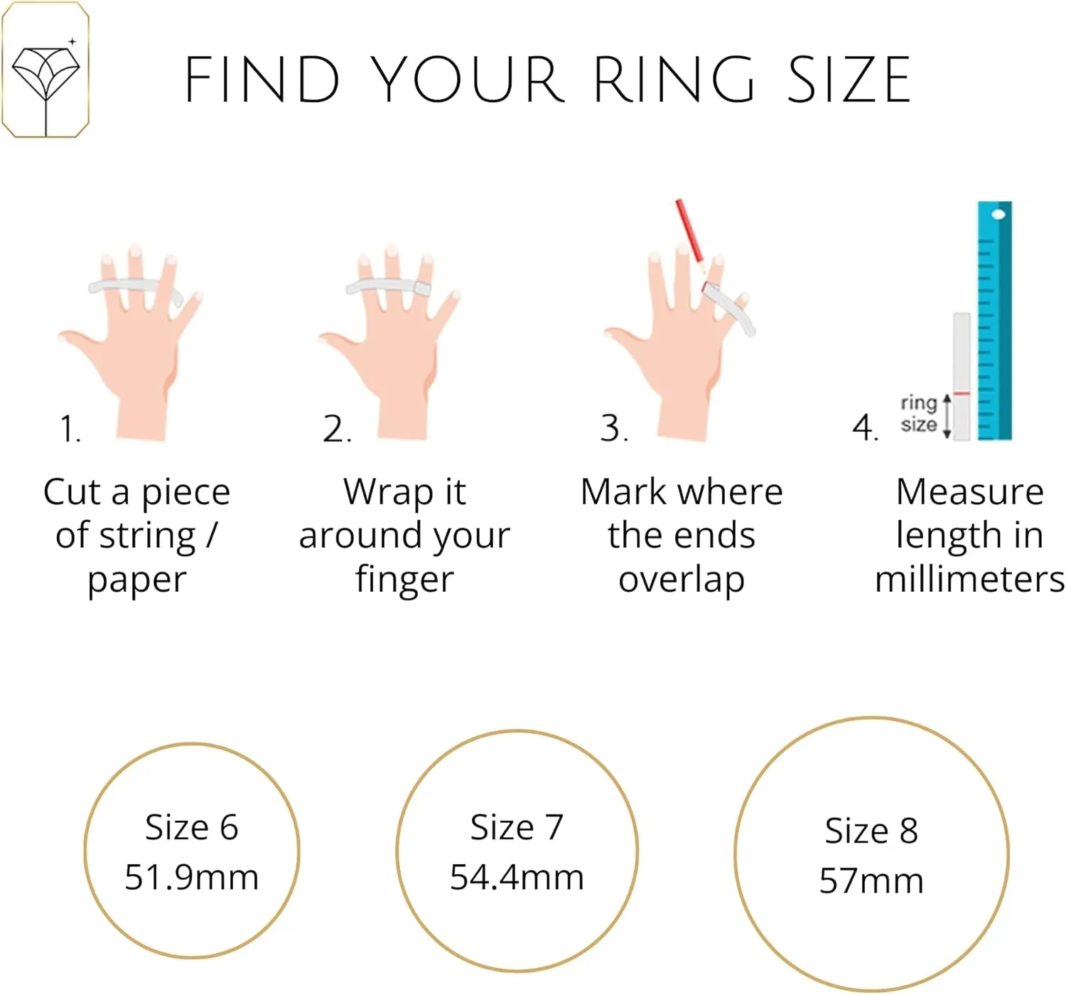 MAX   STONE Solid 10K Gold Gemstone Rings for Women | Three Stone Birthstone Rings | Anti Tarnishing Real 10kt Gold Statement Cocktail Ring in Sizes 6 to 8 with Gift Box