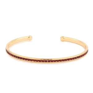 Maya J - Yellow Gold & Crystal Birthstone Cuff Bracelets