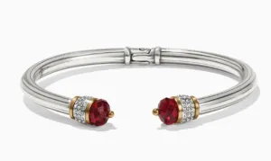 Meridian Red Open Hinged Bangle