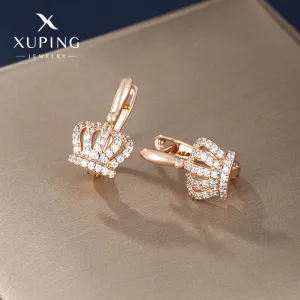 Micro-Encrusted Exquisite Crown Earrings