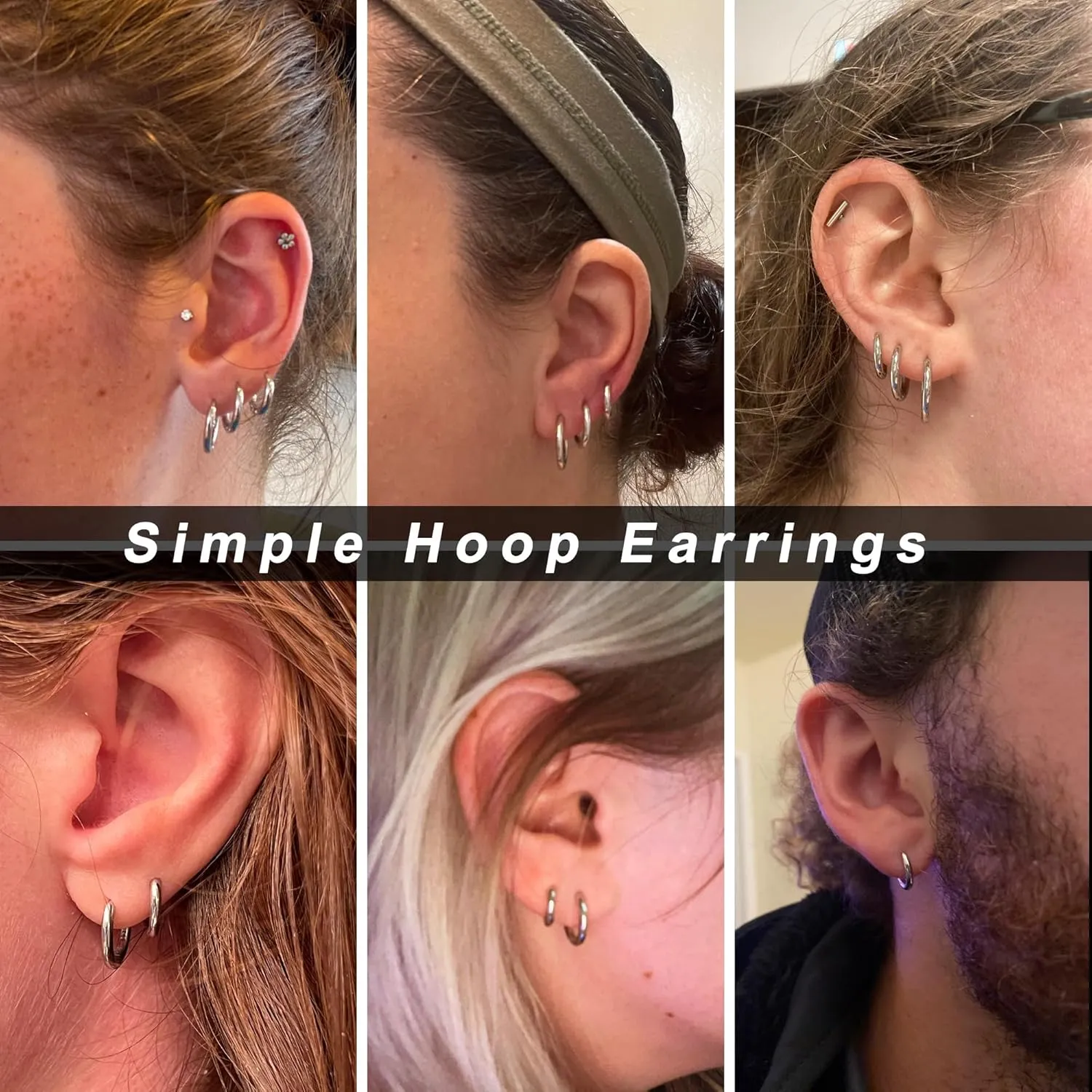 MILACOLATO 925 Sterling Silver Small Hoop Earring for Women Men 14K Gold Plated Huggie Hoop Earrings Hypoallergenic Cartilage Helix Piercing Sleeper Hoop Earrings for Sensitive Ears 8mm/10mm/12mm