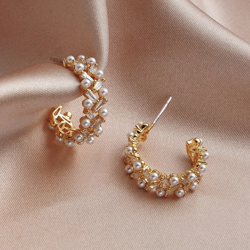New Vintage Japan Korean exquisite Clip on Hoop Earrings