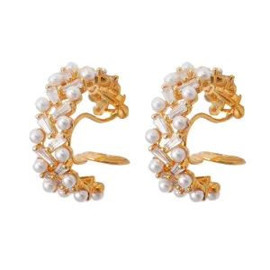 New Vintage Japan Korean exquisite Clip on Hoop Earrings
