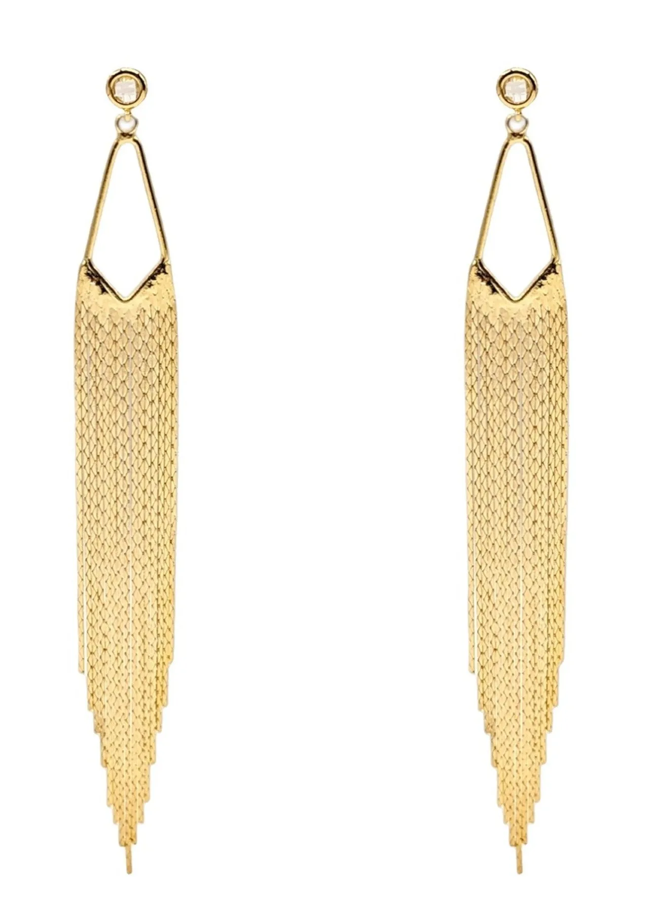 Nikki Metal Fringe Earrings