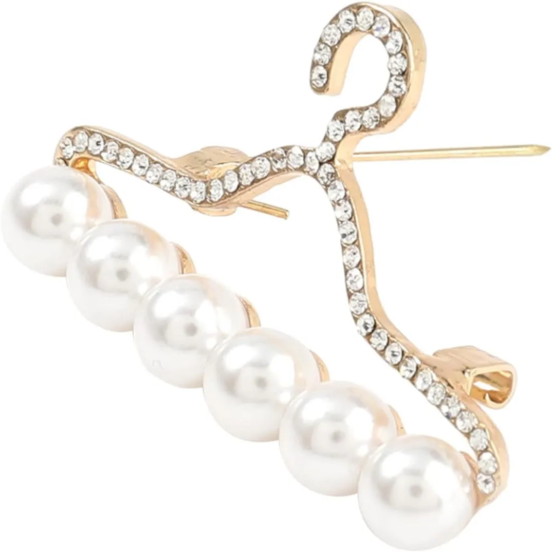 NOLITOY 1Pc Alloy Brooch with Rhinestone Pearl Unique Hanger Design for Clothing Decor Stylish Corsage present Durable Craftsmanship Easy to Wear Fashion Accessory