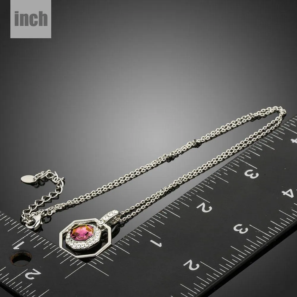 Octagon Crystal Necklace -KJN0188