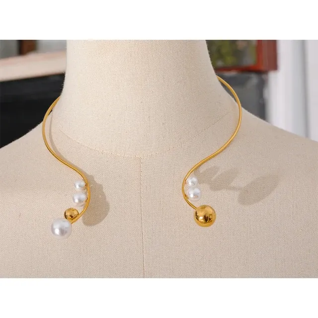 Orion Pearl Choker - 18K Gold Coated