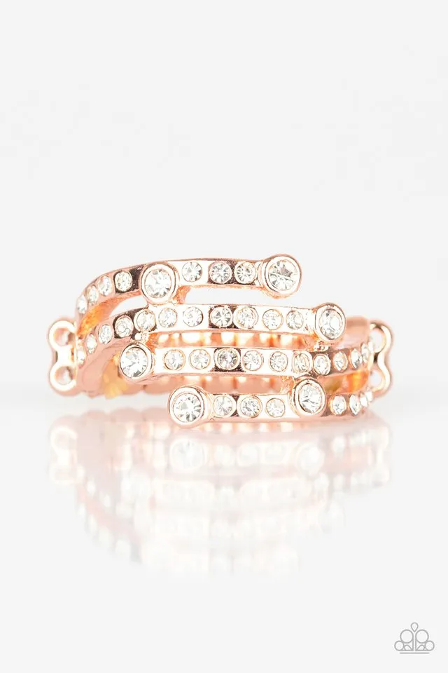 Paparazzi Ring ~ Casino CACHE - Rose Gold