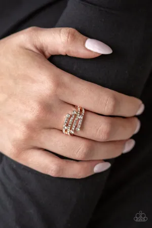 Paparazzi Ring ~ Casino CACHE - Rose Gold