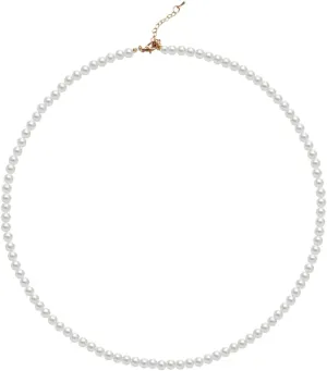 Pearl Choker Necklace for Women, 4/6/8/10mm White Imitation Pearl Necklace, Round Faux Glass Pearl Necklace, Pearl Necklace, Elegant Wedding Parties Pearl Necklace