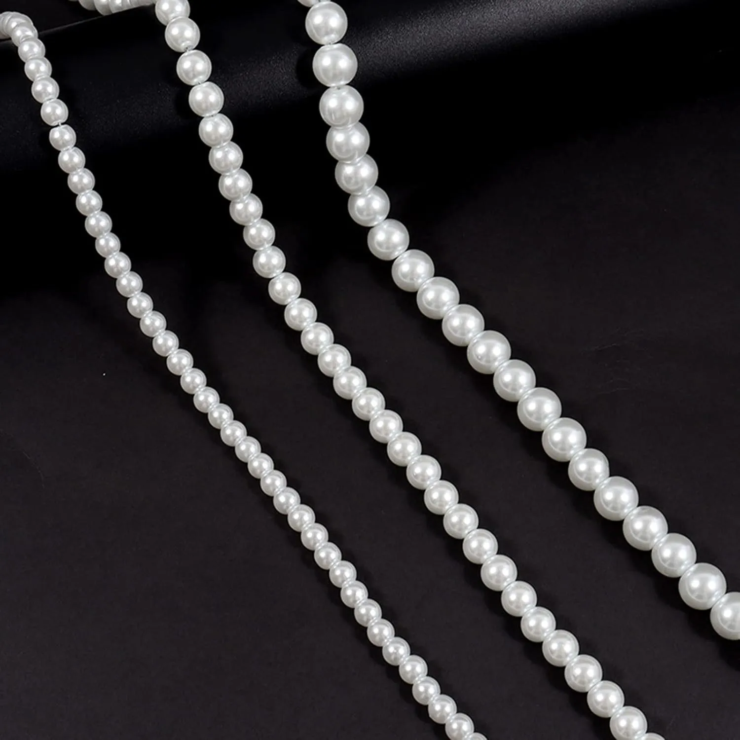 Pearl Necklace for Men Round White Pearl Choker Necklace for Women 6mm-10mm Pearl Necklace Jewelry Gift