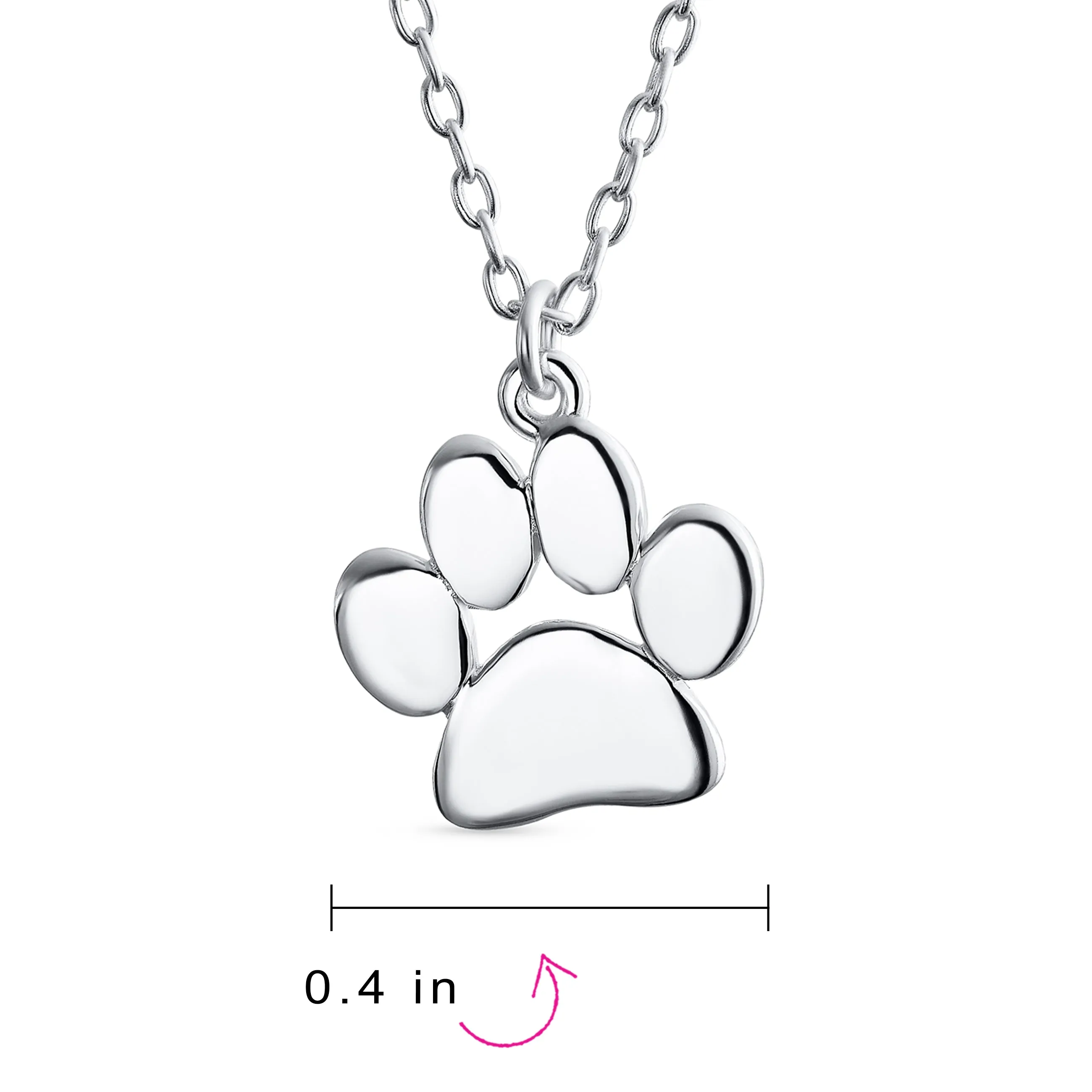 Personalized Initials Pet Paw Print Stud Earrings & Pendant in Gold/Silver