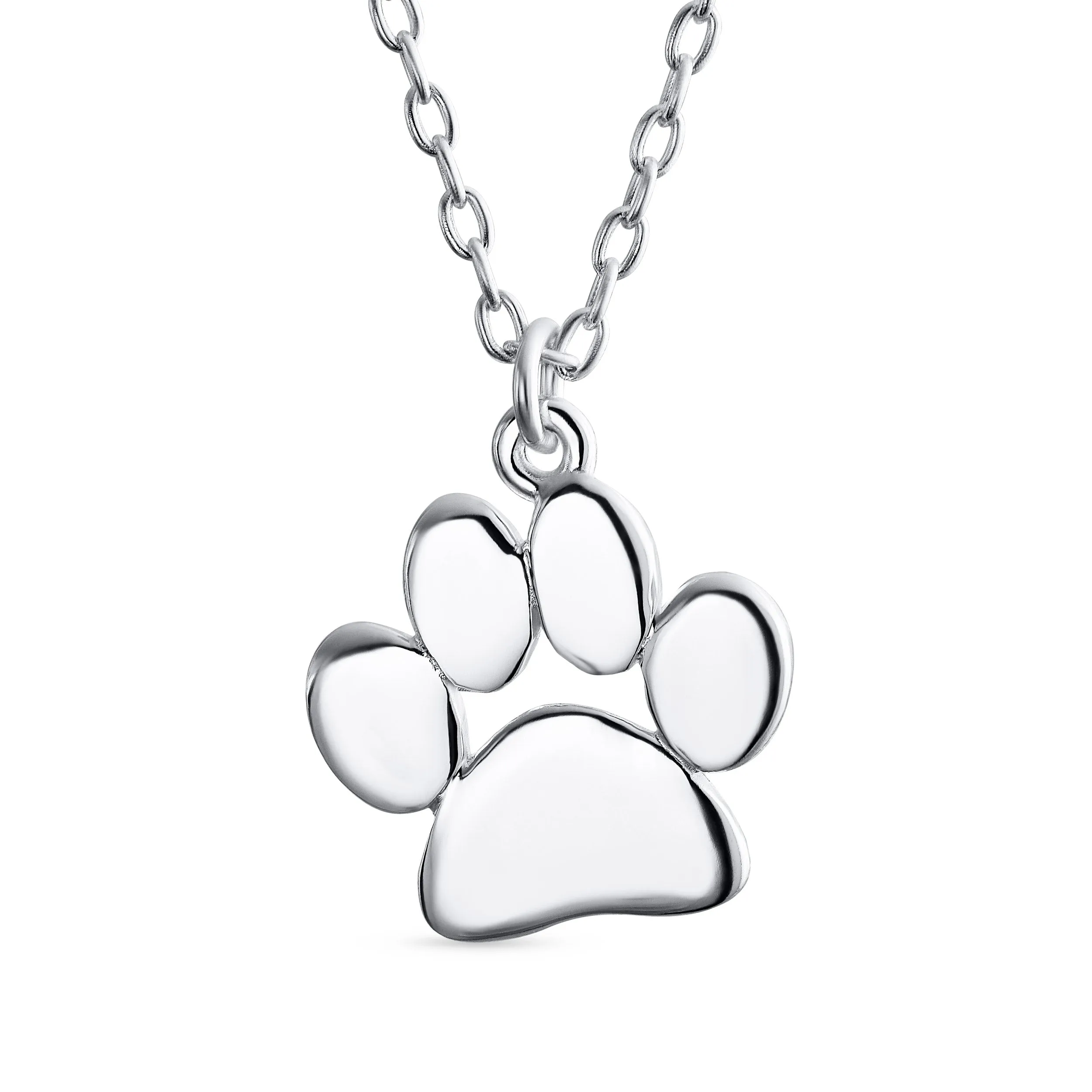 Personalized Initials Pet Paw Print Stud Earrings & Pendant in Gold/Silver
