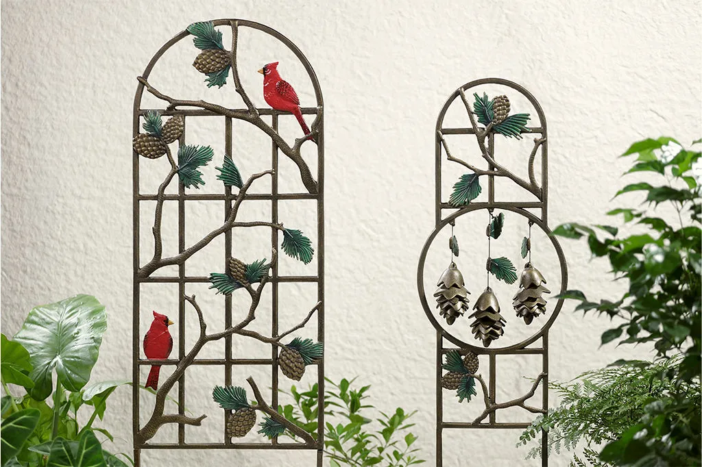 Pine Cone Wind Art Garden Trellis