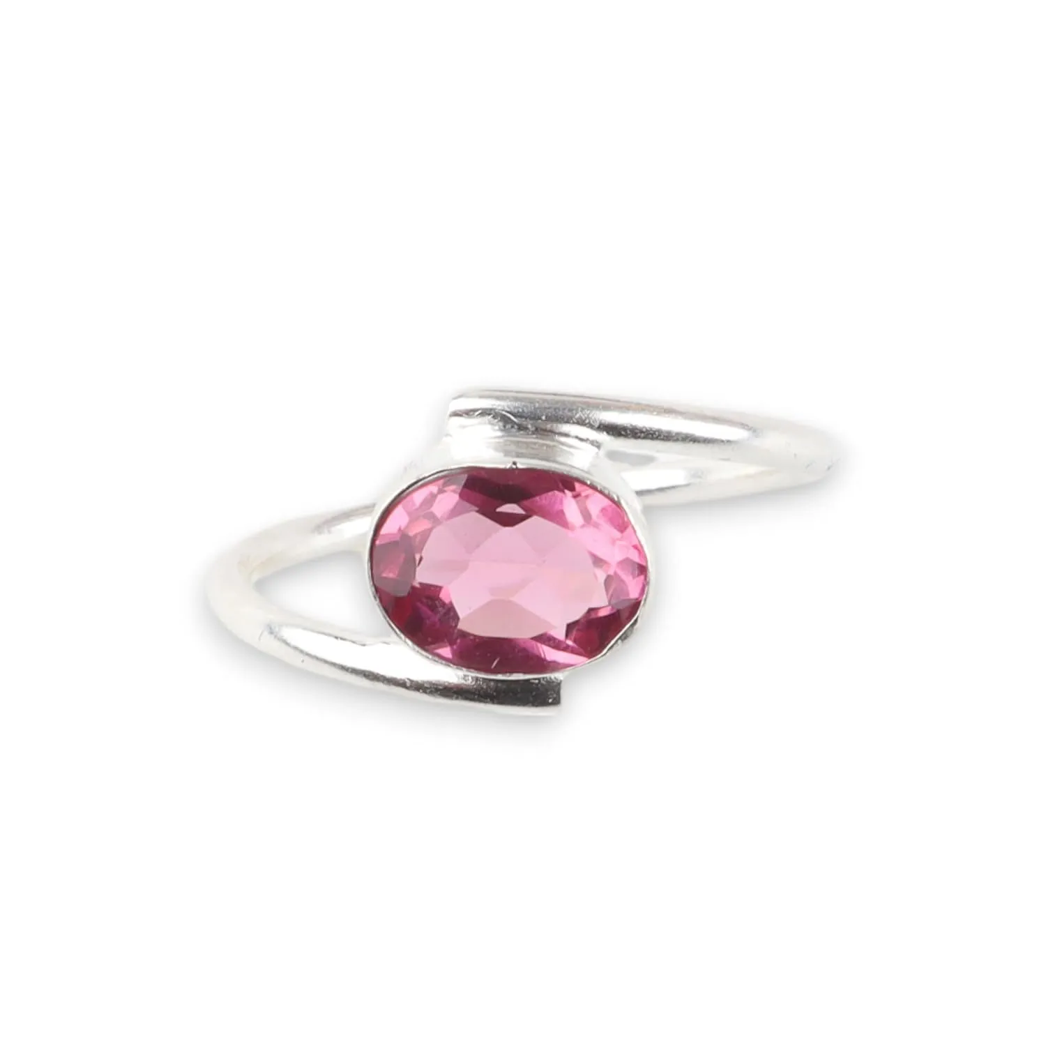 pink tourmaline Gemstone Ring, 925 Sterling Silver Ring Handmade Statement Ring For Women and Girls Natural Gemstone Ring Christmas Gift For her, Promise Ring Size US 6 Minimalist Ring