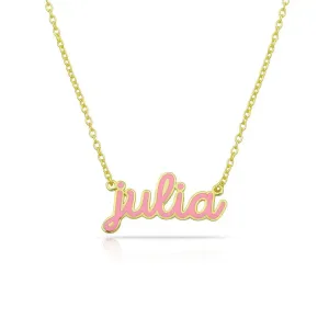 *PRE ORDER ONLY* Custom Cursive Enamel Necklace