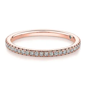 Premium Lab-Grown Diamond, 0.23 carat TW round brilliant wedding or eternity band in 18 carat rose gold