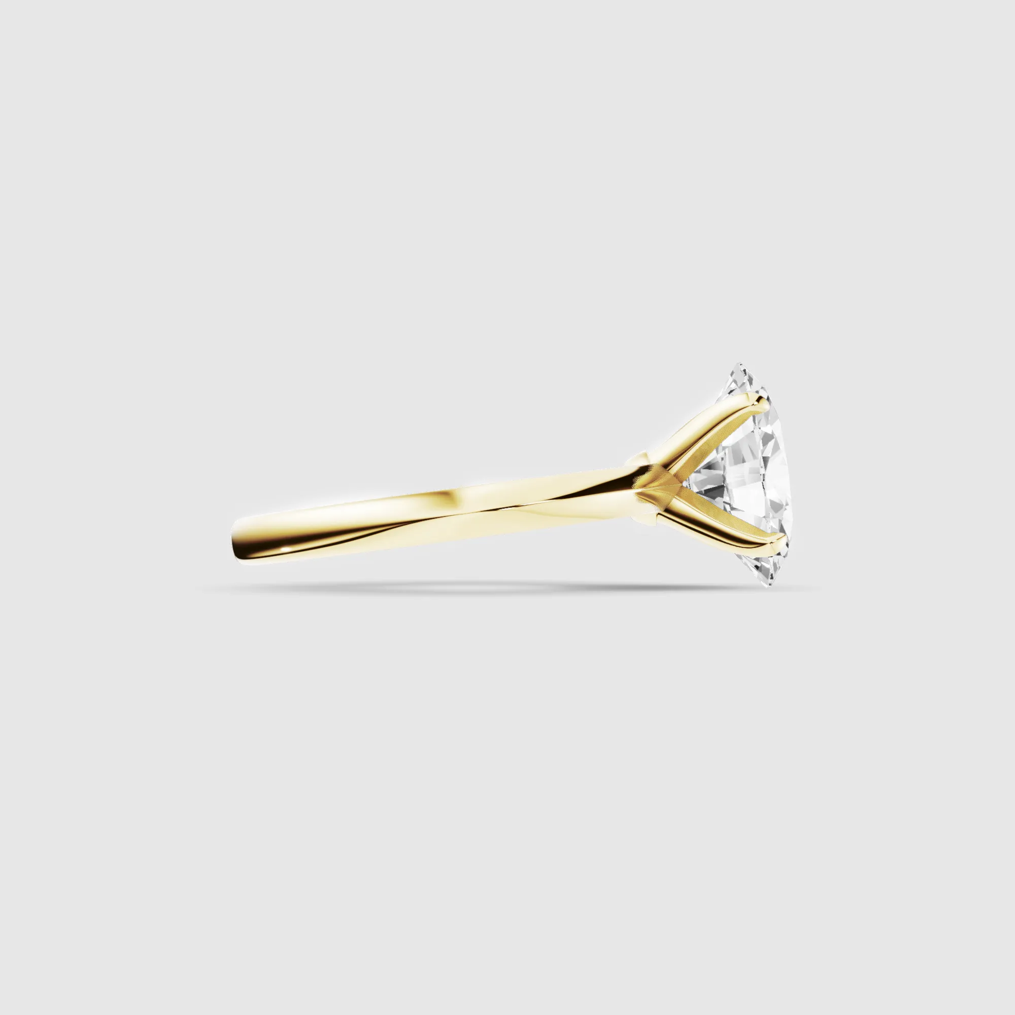 Rayon Lab Grown Solitaire Diamond Ring-Oval