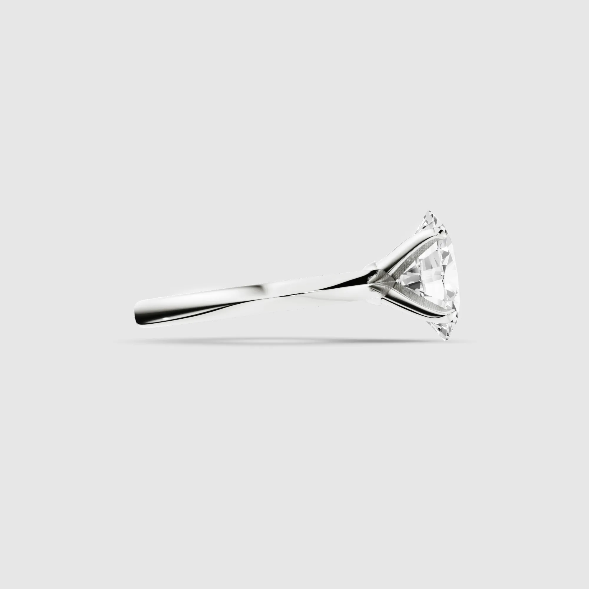 Rayon Lab Grown Solitaire Diamond Ring-Oval