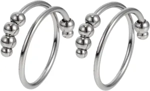 Ring Rotating Finger Adjustable for Women Adjustable for Men Helix Jewelry With Beads Stacking Fidget