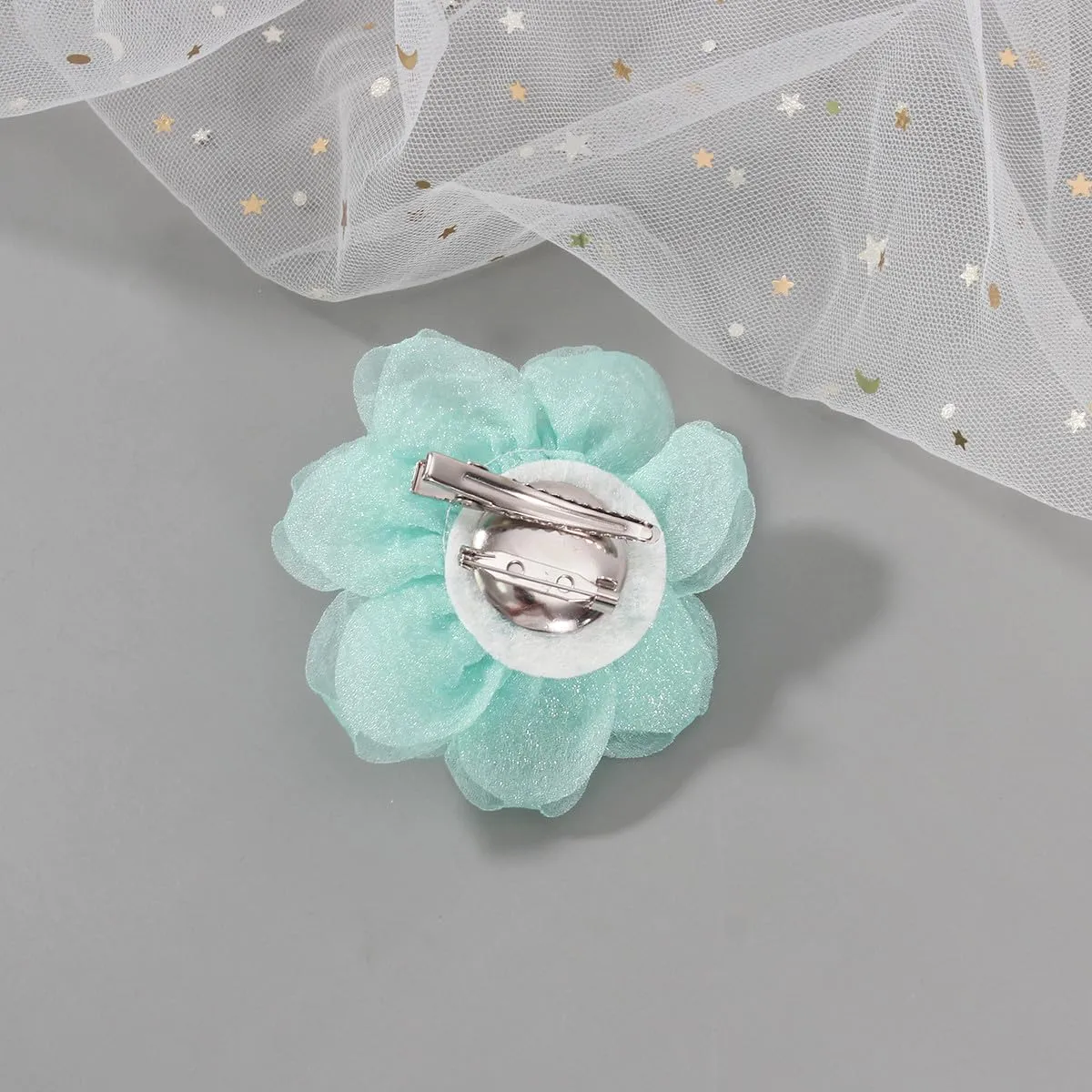Rose Flower Brooches and Pins for Women | Pale Green Brooches for Women with Hair Clip | Hair Pins for Women & Flower Clips for Hair | Lapel Pins for Women | Hat Pins for Women, 3.1 Inches, Pale Green