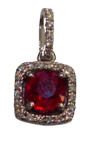 Ruby Halo Pendant