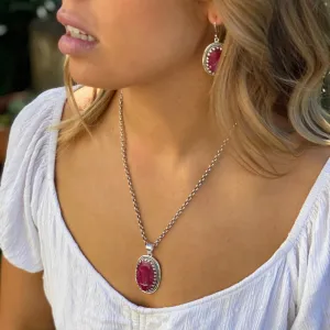 Ruby Quartz Pendant - Anjali