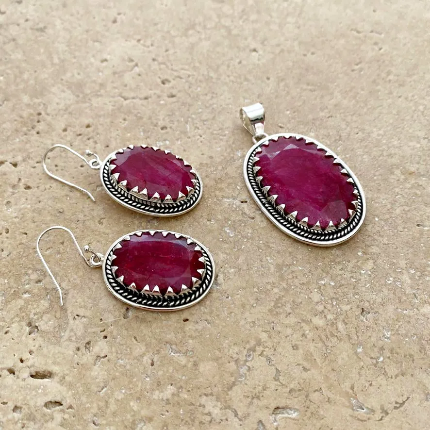 Ruby Quartz Pendant - Anjali