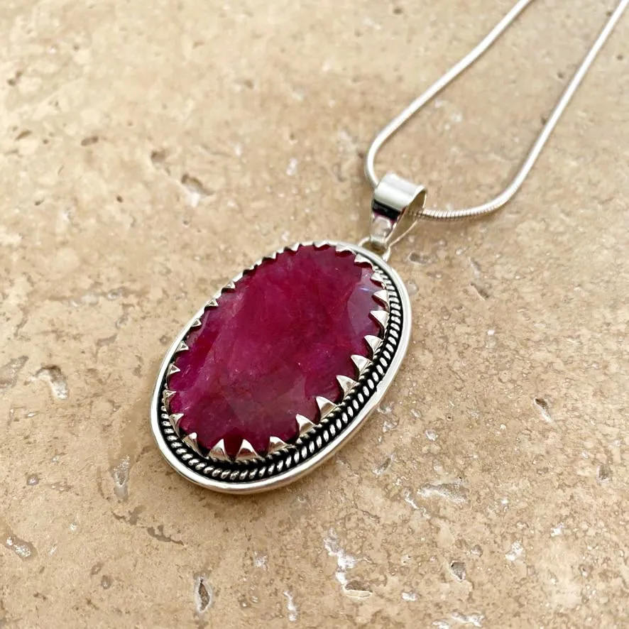 Ruby Quartz Pendant - Anjali