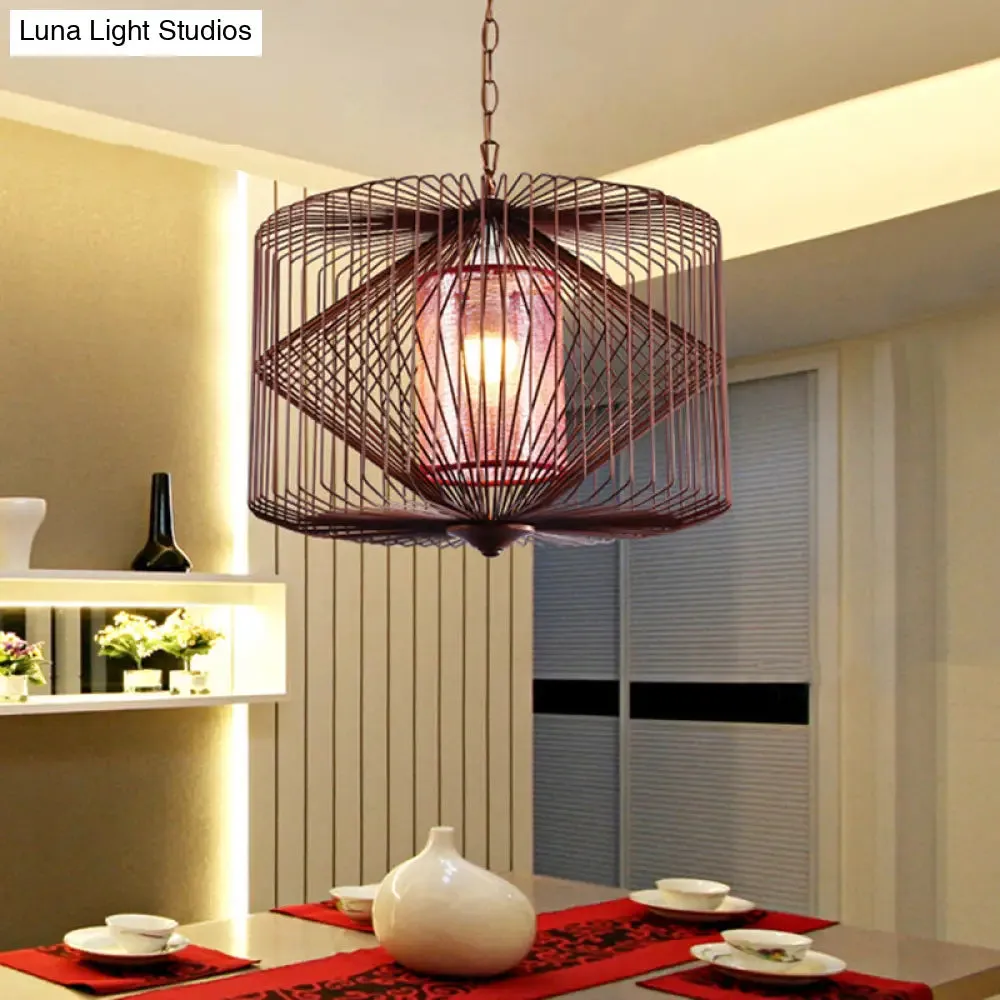 Rustic Geometric Pendant Lamp - Perfect for Restaurants