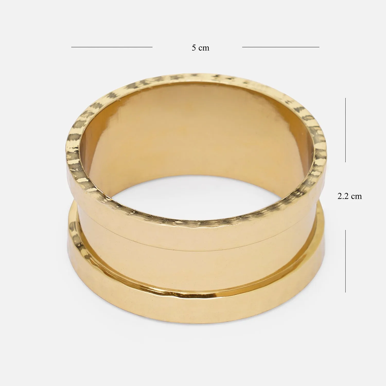 Set of 4 Gold Metal Napkin Rings