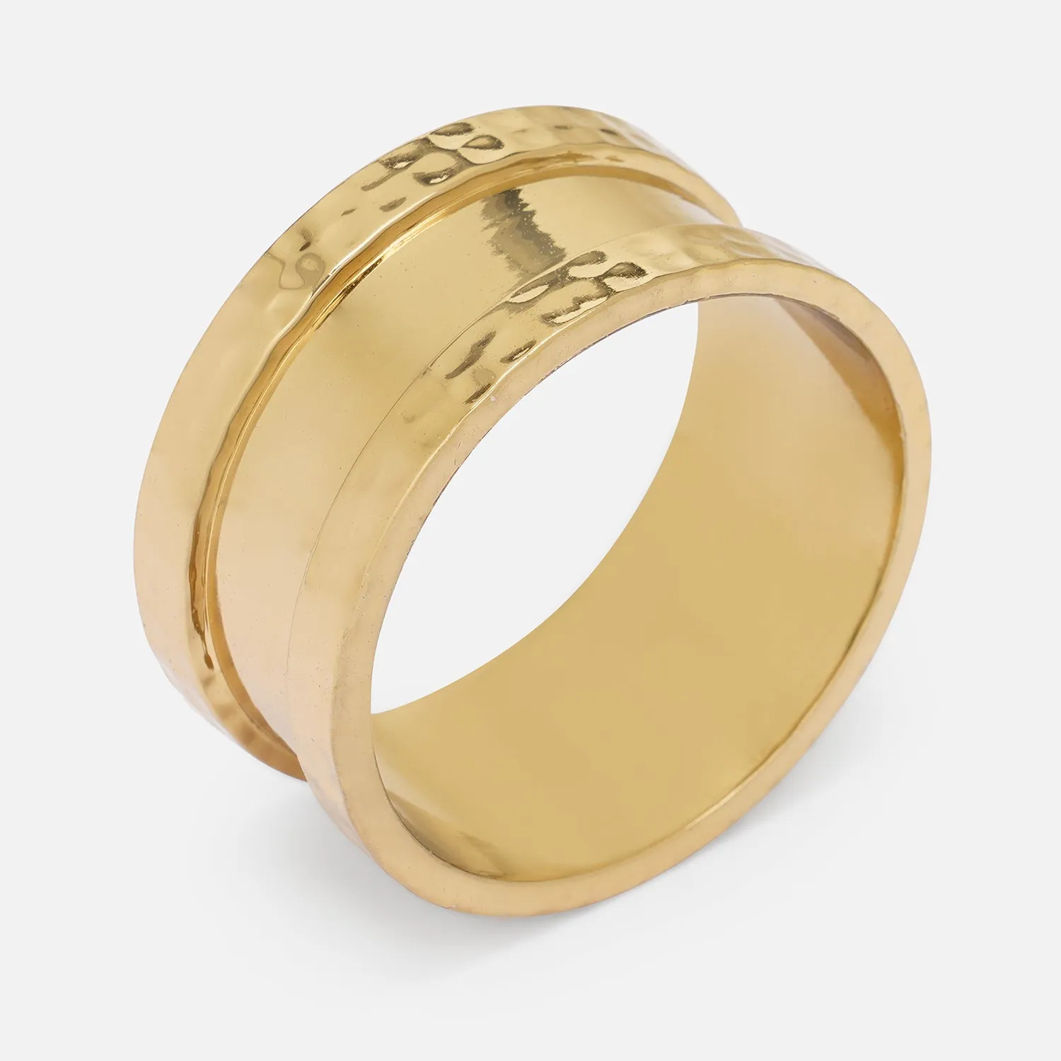 Set of 4 Gold Metal Napkin Rings