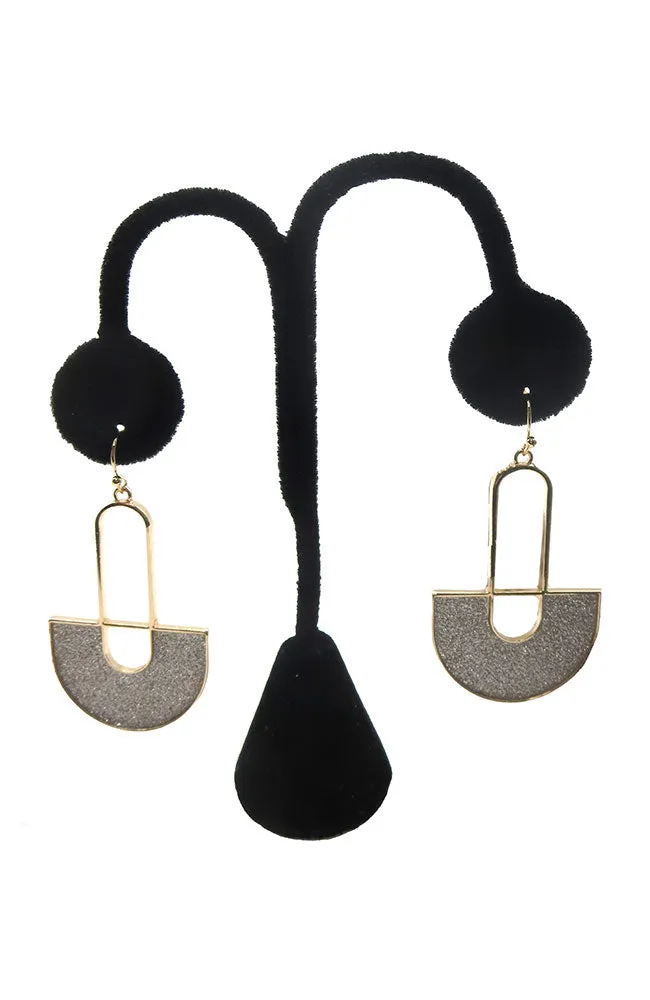 Silver Gold Geo Shaped Earrings
