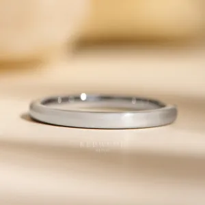 Silver Tungsten Ring, Polished Finish - 2MM