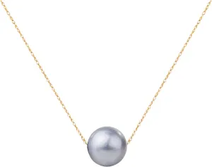 Single Floating Pearl Genuine Freshwater Cultured 10-11mm Pendant Necklace for Women 17"