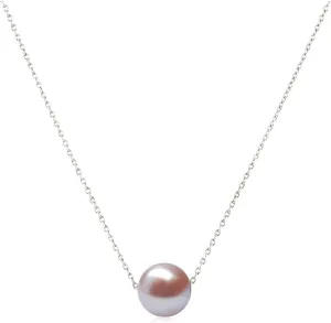 Single Floating Pearl Genuine Freshwater Cultured 10-11mm Pendant Necklace for Women 17"