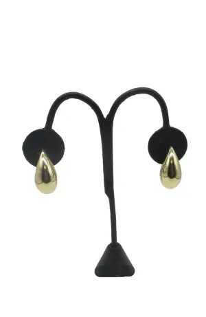 Sm Gld Puffy Teardrop Earrings