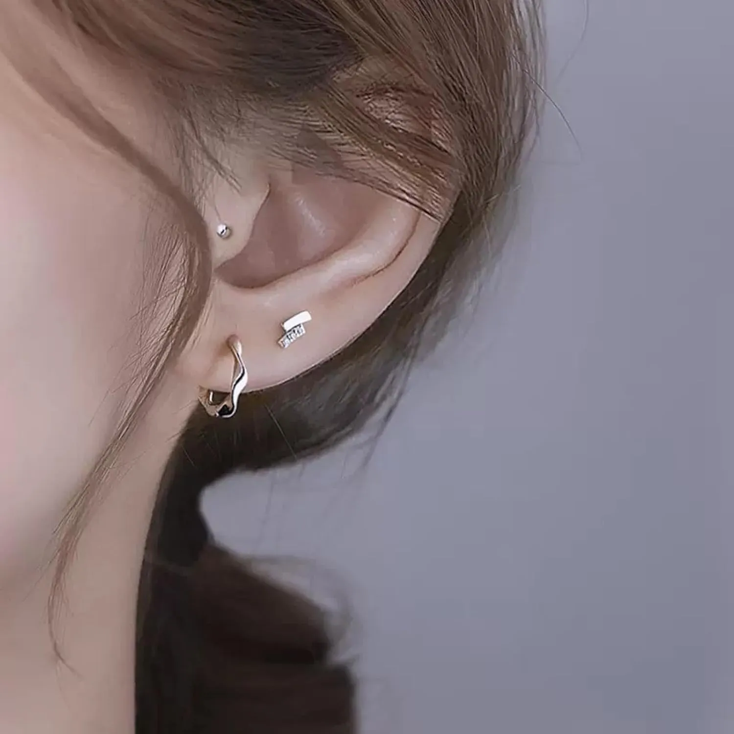 Small Silver Hoop Earrings, Sterling Silver Hoop Earrings For Women Hypoallergenic Earrings Tiny Huggie Hoop Silver Earrings Set For Men 3 Pairs