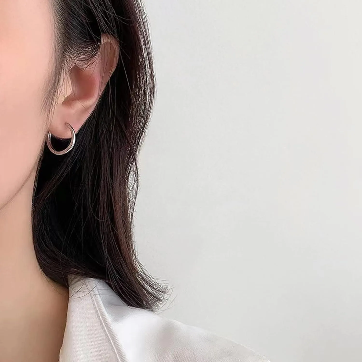 Small Silver Hoop Earrings, Sterling Silver Hoop Earrings For Women Hypoallergenic Earrings Tiny Huggie Hoop Silver Earrings Set For Men 3 Pairs