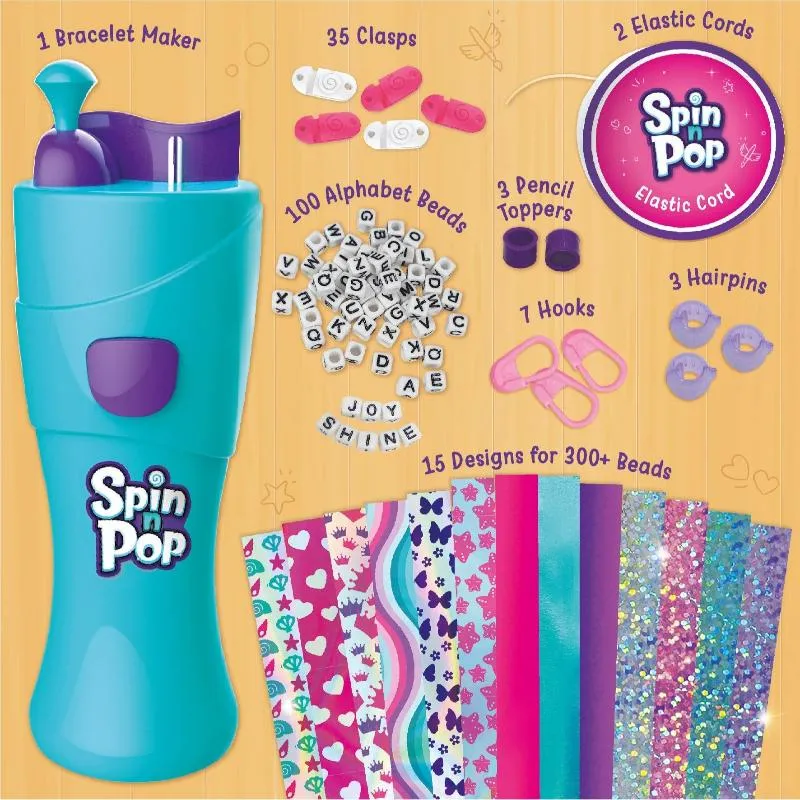 Spin n Pop - Beads Studio DIY Bracelets, Braids & More Activity Kit