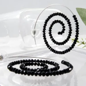 Spiral Earrings Black