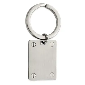 Stainless Steel Polished and Brushed Key Ring