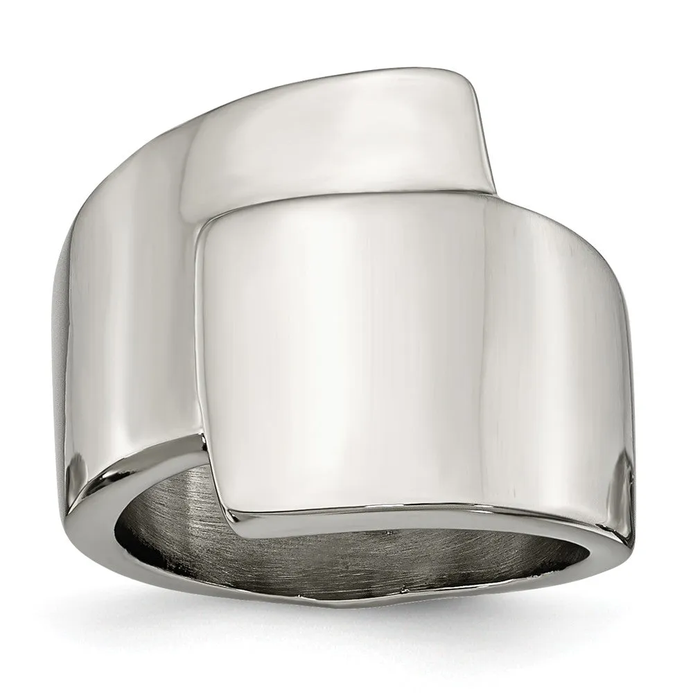 Stainless Steel Polished Fancy Ring